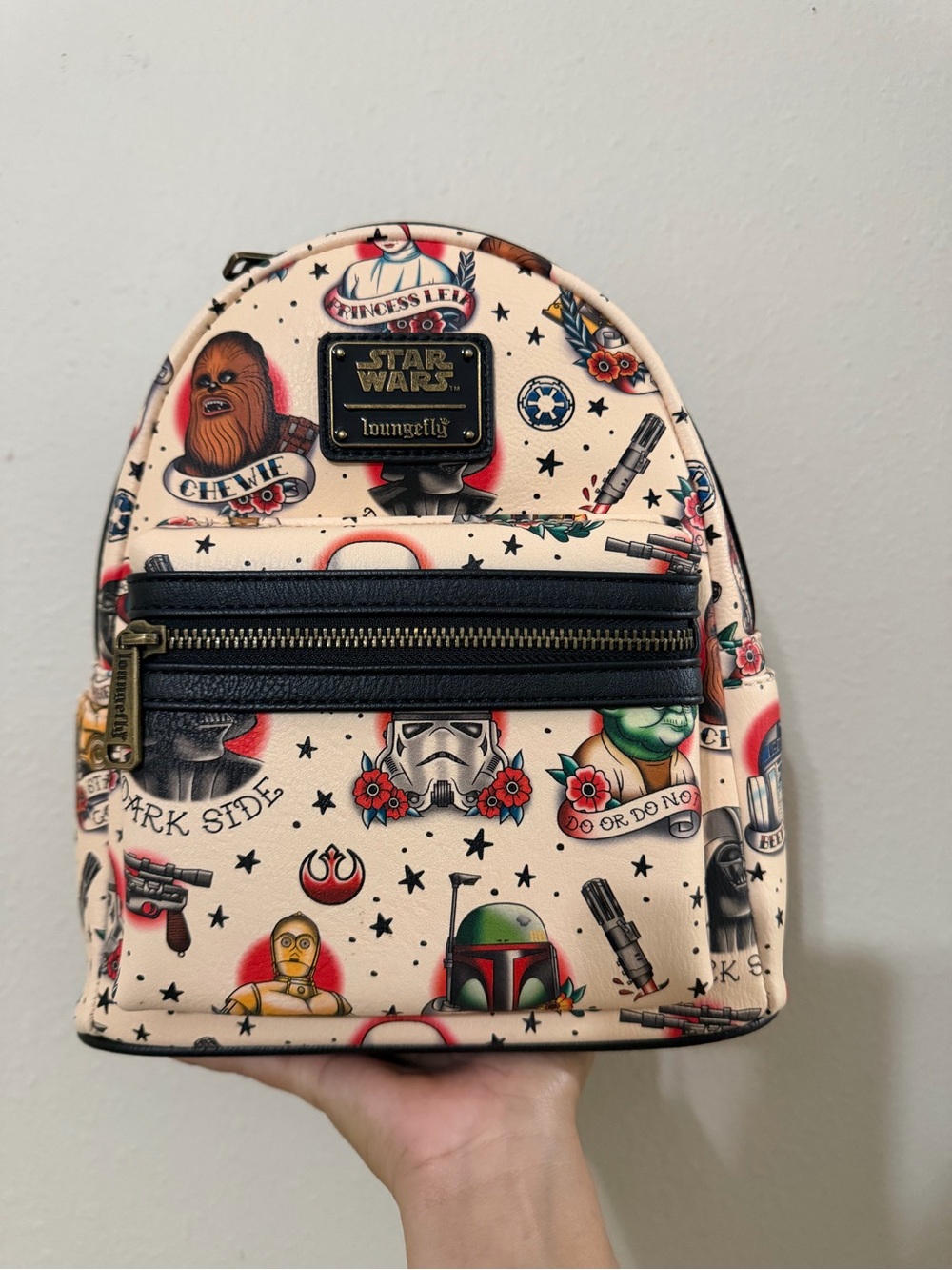 NEW WITH TAGS !!Loungefly Star Wars Tattoo Style Mini Bag!!